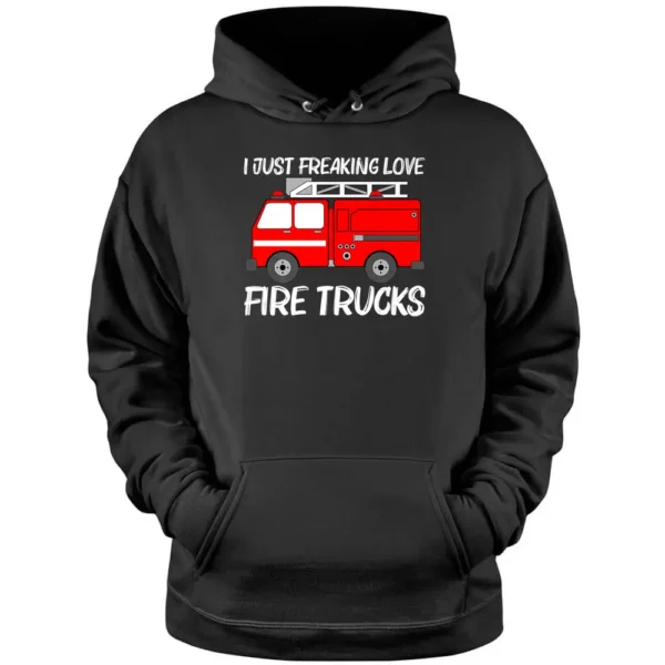 Best Fire Truck Art Fire Truck Firefighter Pullover Hoodie