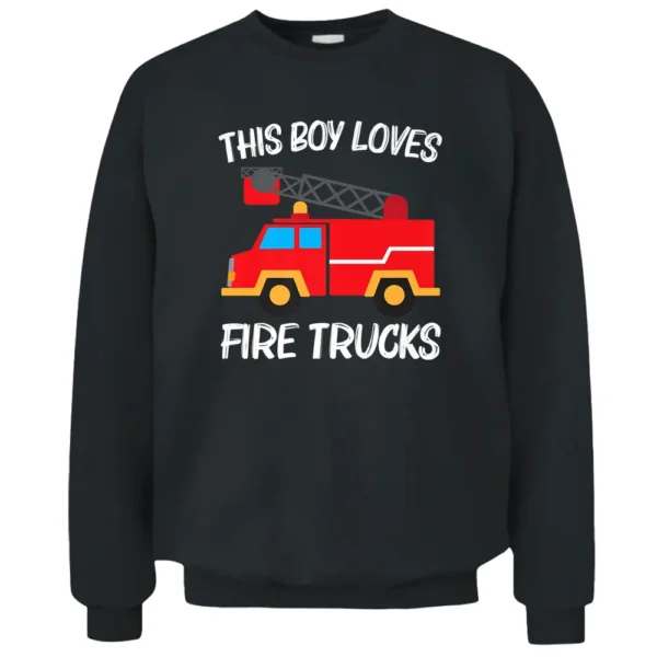 Cool Fire Truck Art Firetruck Firefighter Pullover Sweatshirt