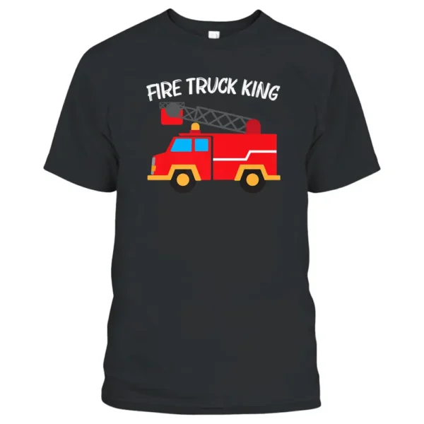 Cool Fire Truck Art For Men Dad Kids Firetruck Firefighter T-Shirt