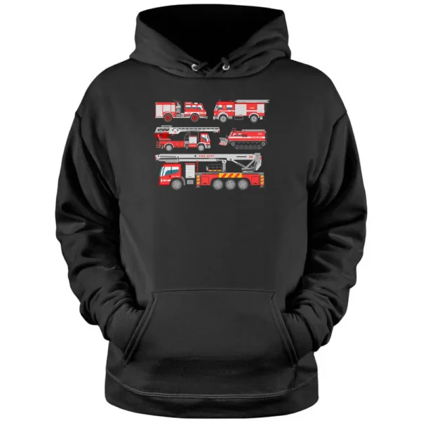 Cool Rescue Fire Trucks Boys Girls Firefighter Pullover Hoodie