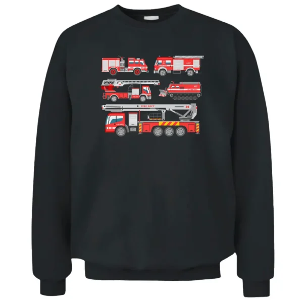 Cool Rescue Fire Trucks Boys Girls Firefighter Pullover Sweatshirt