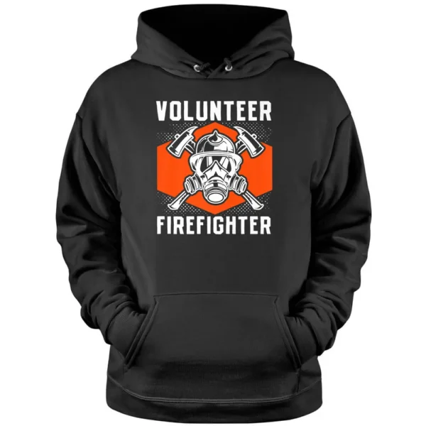 Fire Rescue Volunteer Firefighter Fireman Pullover Hoodie