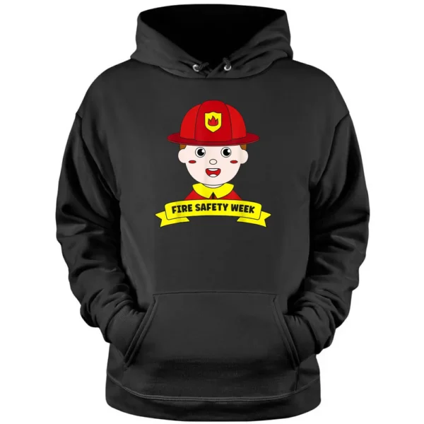 Fire Safety Week Firefighter Prevention Fireman Boy Hero Pullover Hoodie