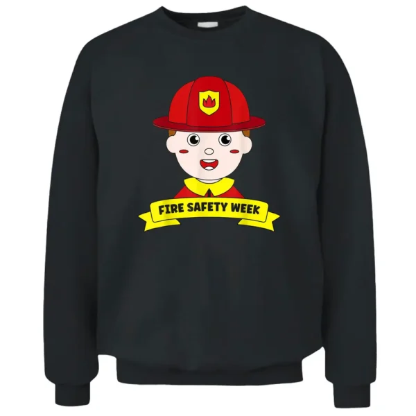 Fire Safety Week Firefighter Prevention Fireman Boy Hero Pullover Sweatshirt