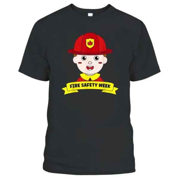 Fire Safety Week Firefighter Prevention Fireman Boy Hero T-Shirt