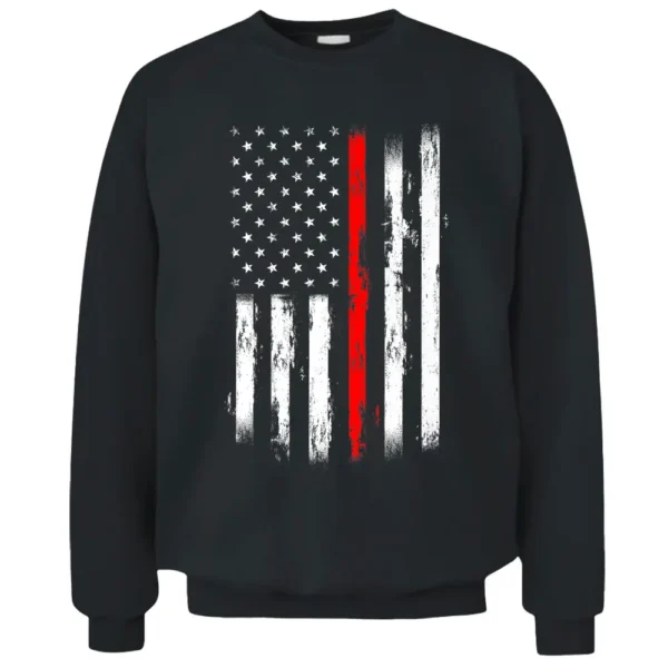 Fireman Funny Wildland Volunteer Firefighter American Flag Pullover Sweatshirt