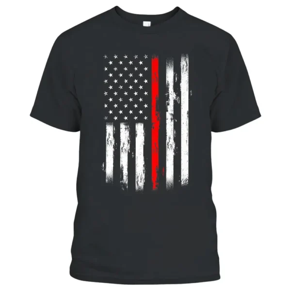 Fireman Funny Wildland Volunteer Firefighter American Flag T-Shirt