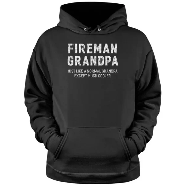 Fireman Grandpa Gifts For Grandpa Firefighter Men Pullover Hoodie