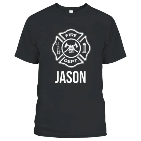 Fireman Jason Name Firefighter Logo Symbol T-Shirt