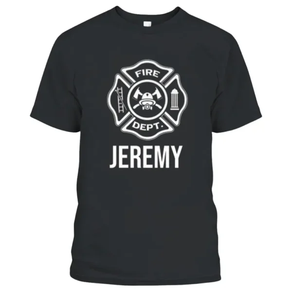 Fireman Jeremy Name Firefighter Logo Symbol T-Shirt