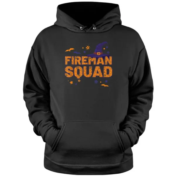 Fireman Squad Witch Halloween Firefighter Matching Pullover Hoodie