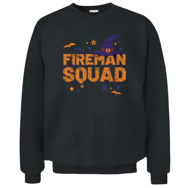 Fireman Squad Witch Halloween Firefighter Matching Pullover Sweatshirt