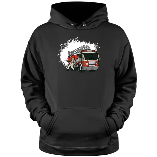 Fireman Truck Emergency Vehicle Firewoman Girl Firefighter Pullover Hoodie