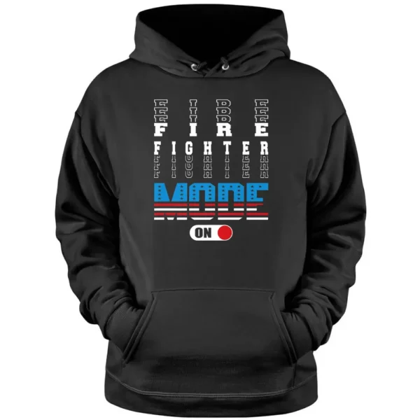 Firemen Mode On American Flag Patriotic Firefighter Pullover Hoodie