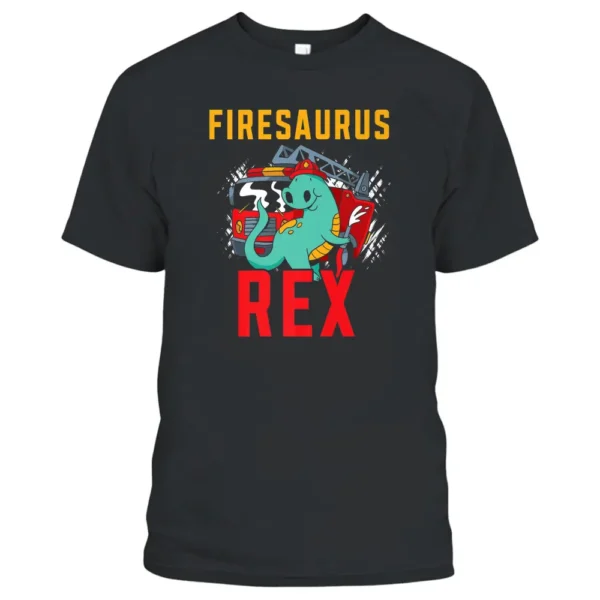 Firesaurus Rex Fireman Fire Rescue Firefighter Dinosaur Premium T-Shirt