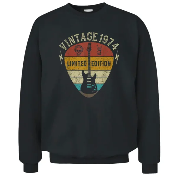 Funny 48th Birthday Gift Ideas Vintage 1974 Limited Edition Pullover Sweatshirt