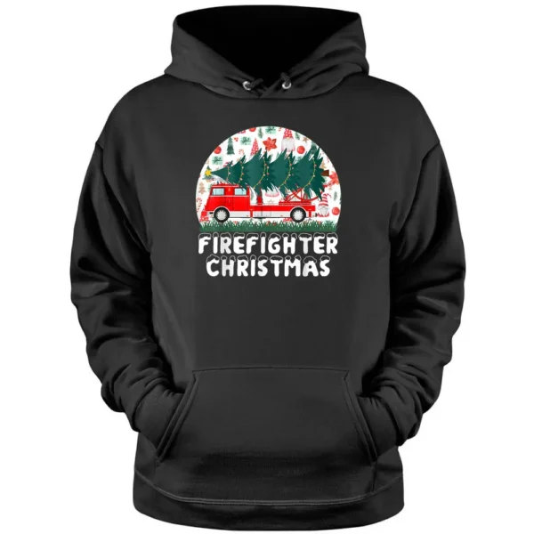 Funny Firefighter Christmas Frefighting Pullover Hoodie