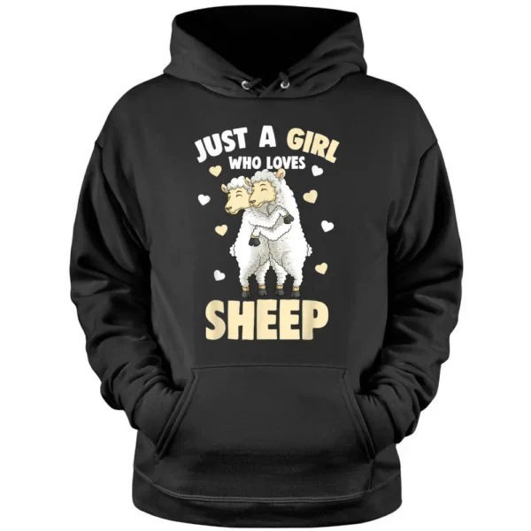 Just A Girl Who Loves Sheep Farmers Sheep Lover Kids Women Pullover Hoodie