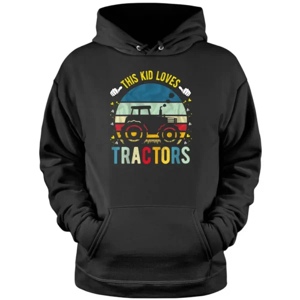 Kids This Kid Loves Tractors Farmer Tractor Pullover Hoodie