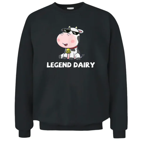 Legend Dairy Cow Farm Funny Cattle Farmer Pullover Sweatshirt