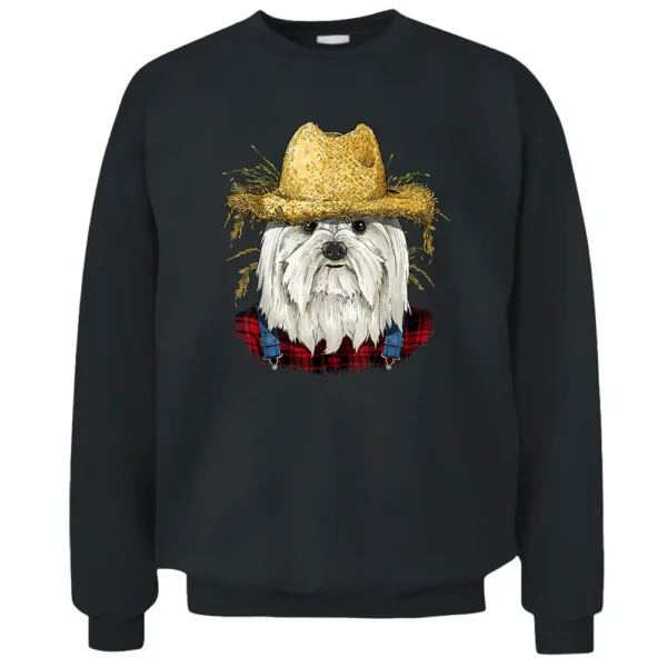 Maltese Farmer Maltese Dog Lover Pullover Sweatshirt