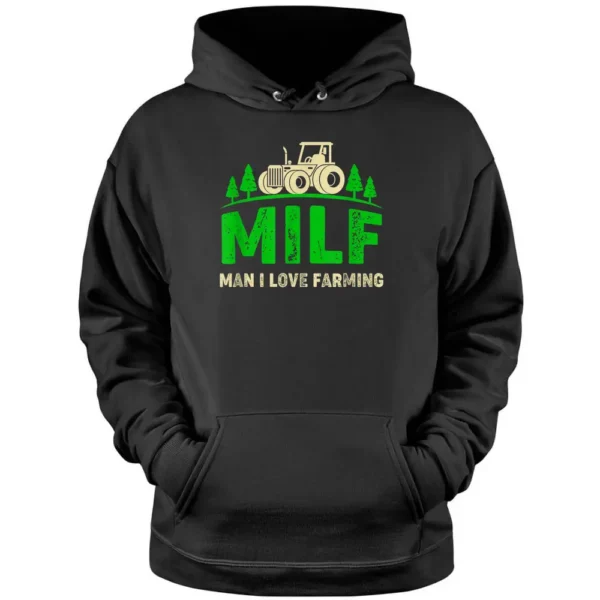 Man I Love Farming Funny Farmer Farming Tractors Pullover Hoodie