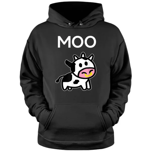 Moo Cow - Funny Farmer Cow Pullover Hoodie