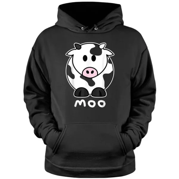 Moo Cow - Funny Farmer Cow For Adults Kids Boys And Girls Pullover Hoodie