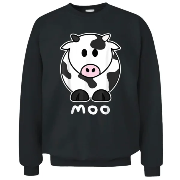 Moo Cow - Funny Farmer Cow For Adults Kids Boys And Girls Pullover Sweatshirt