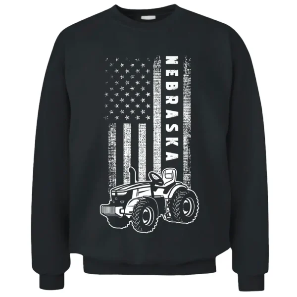 Nebraska Farmer Pride - Patriotic Nebraska Farmer Pullover Sweatshirt