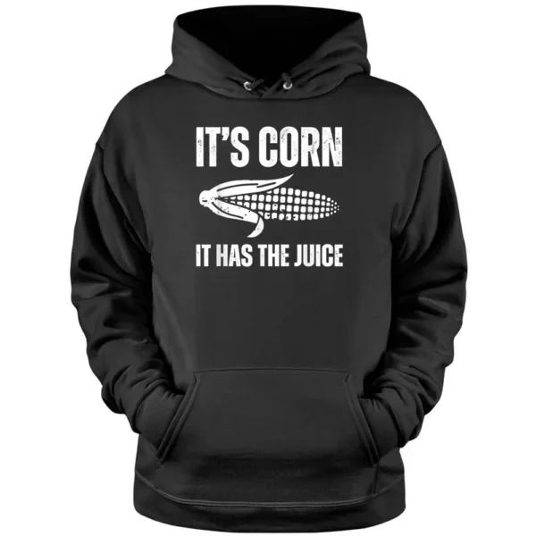 Retro It's Corn It Has The Juice Graphic Farmer Pullover Hoodie