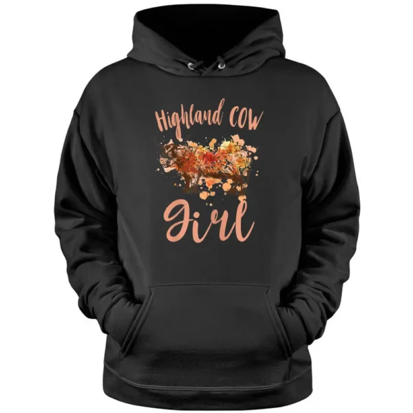 Scottish Highland Cow Girl Scottish Highland Cattle Farmer Pullover Hoodie