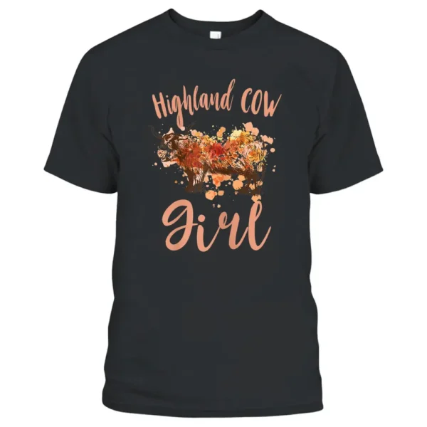 Scottish Highland Cow Girl Scottish Highland Cattle Farmer T-Shirt