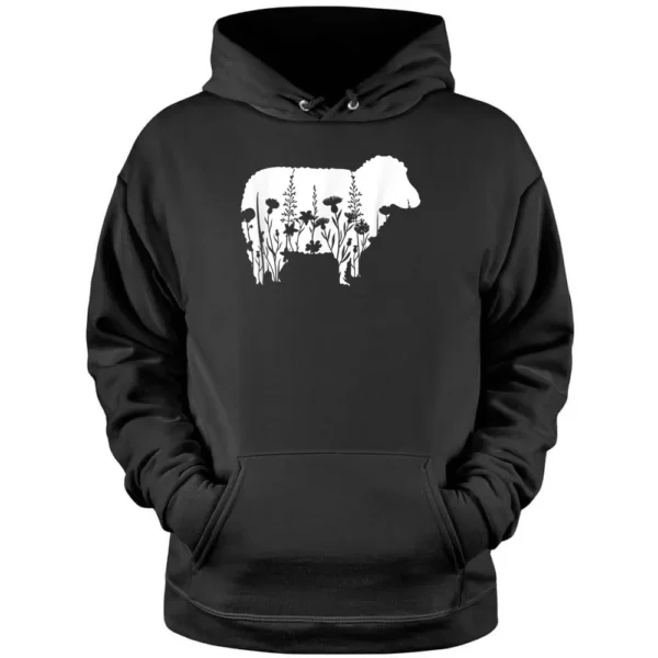 Sheep Whisperer Flower Funny Farming Farm Animal Farmer Gift Pullover Hoodie