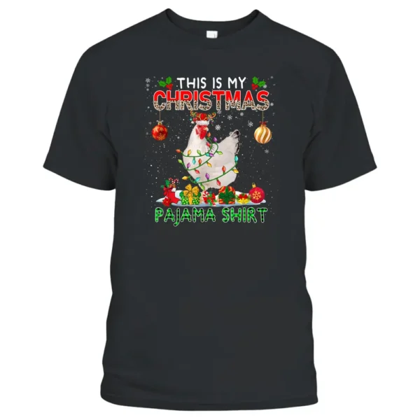 This Is My Xmas Pajama  Santa Reindeer Chicken Farmer T-Shirt