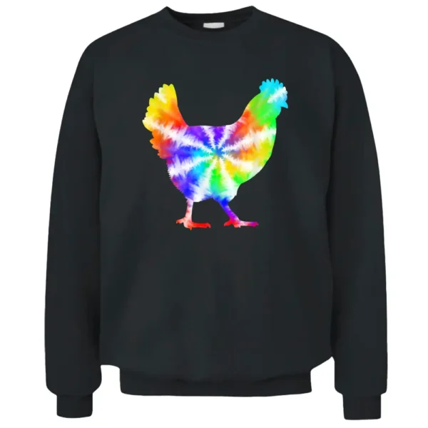 Tie Dye Chicken For Hippy Farmer Hobby Farm Pullover Sweatshirt