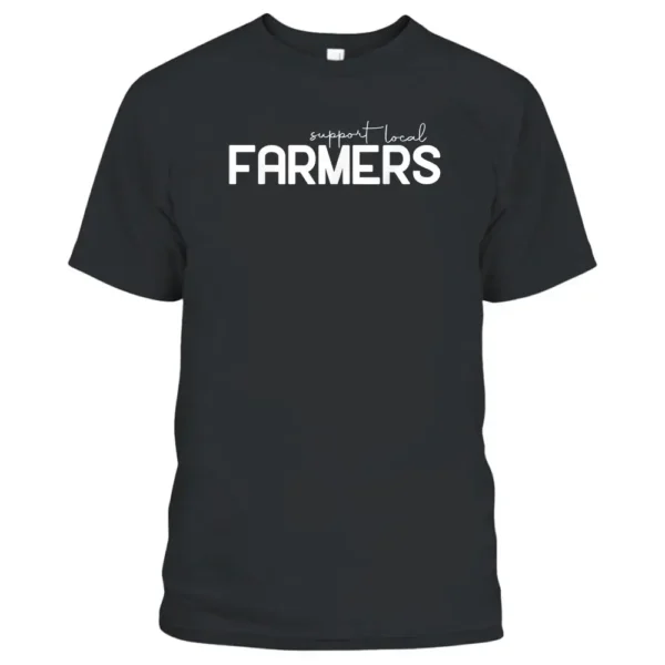 Vintage Retro Western Support Local Farmers Farm Country T-Shirt