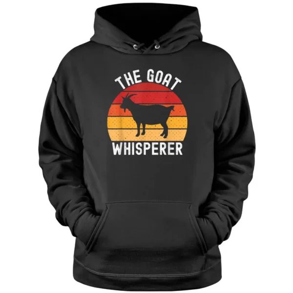 Vintage The Goat Whisperer Funny Vegan Goat Mom Lover Farmer Pullover Hoodie